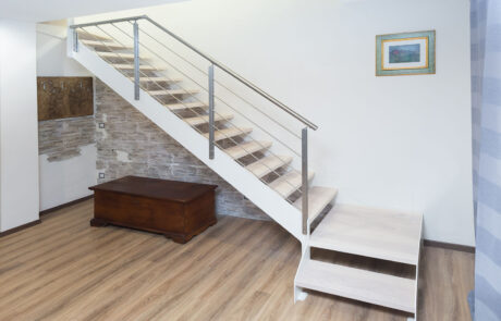 SCALA A GIORNO MOD. VIOLA + BALAUSTRA MOD. FILOMENA INOX copia